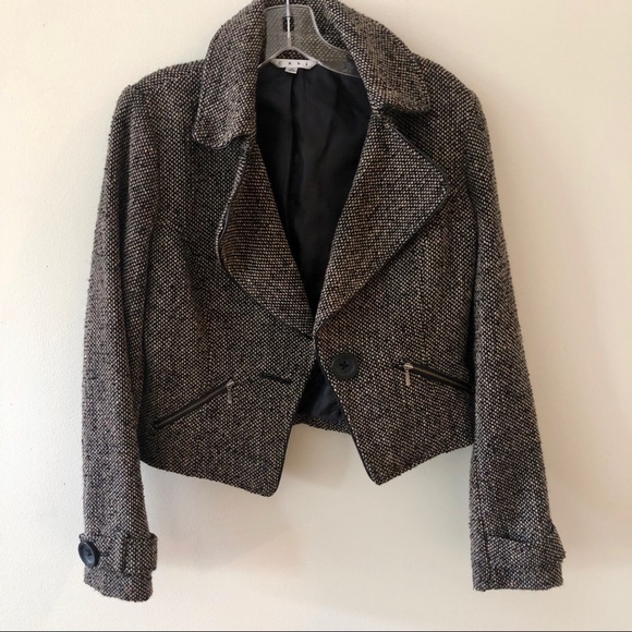 CAbi Jackets & Blazers - CAbi Brown Moto Wool Blazer 04